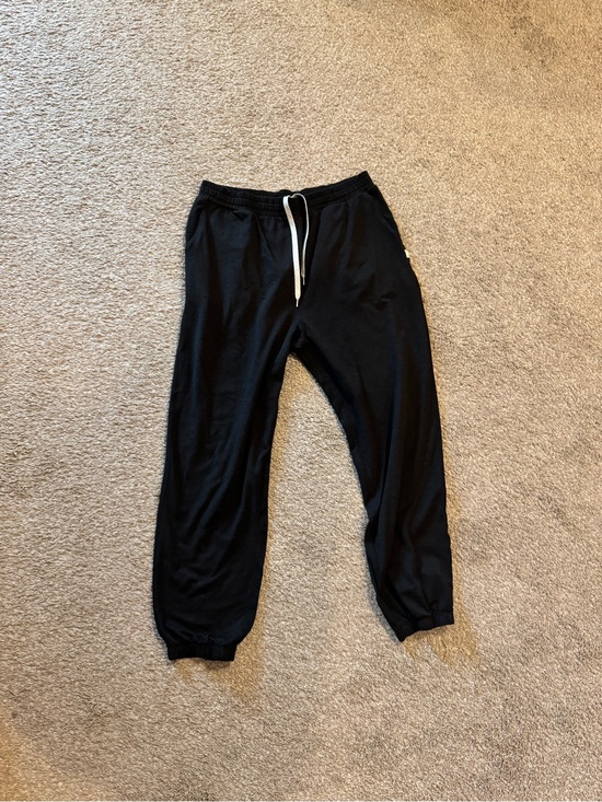 Vuori Pants - Vuori Black/charcoal Track Joggers with White Drawstring